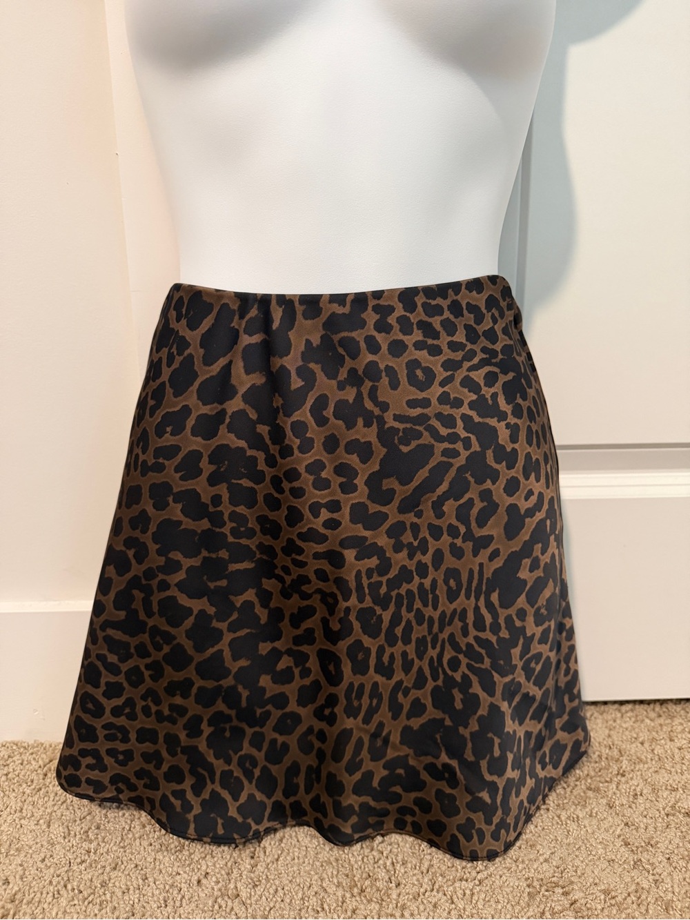 gianni bini Leopard Print A-Line Mini Skirt - Brown/Black
